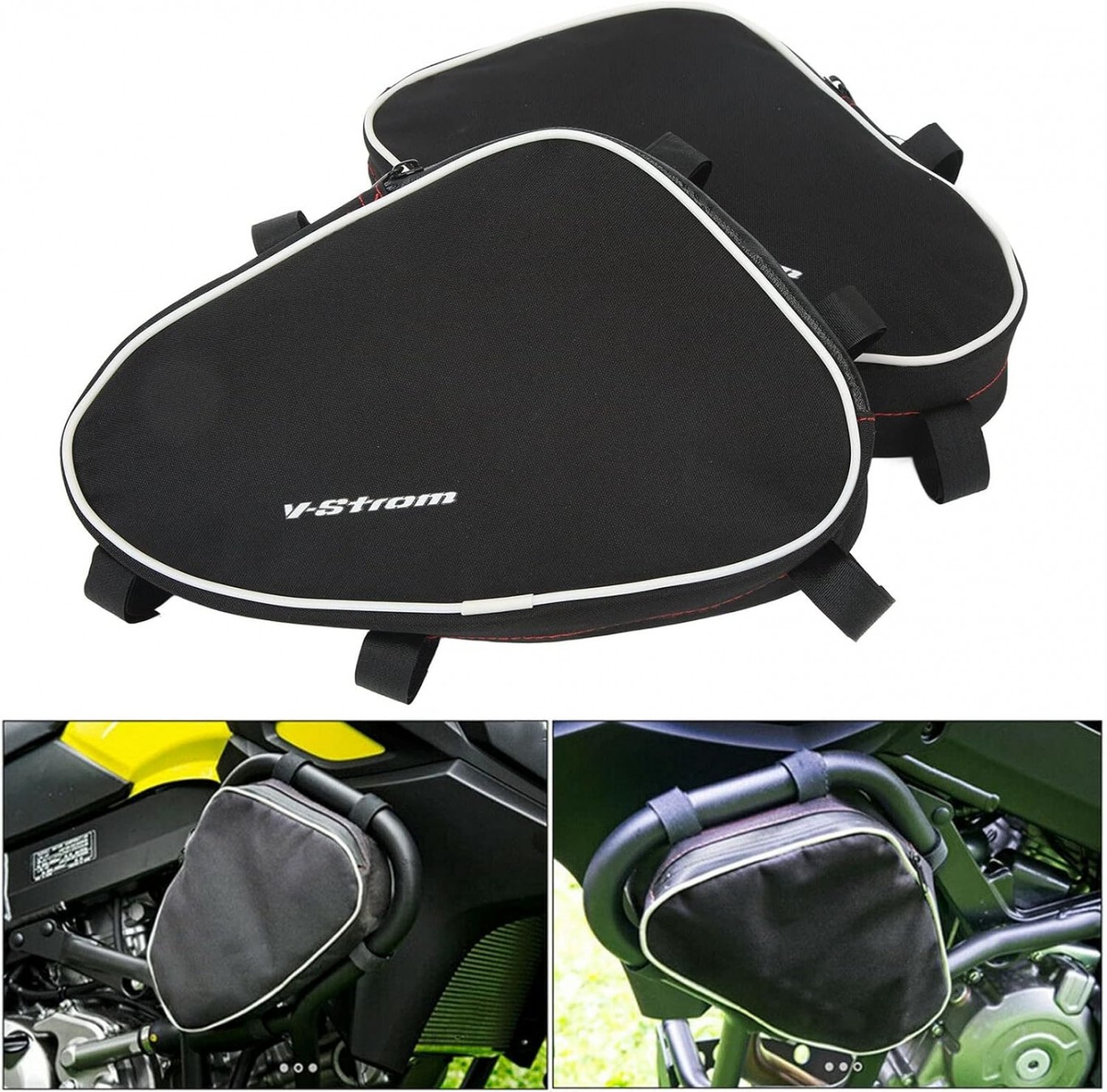 Τσάντες Πλαϊνού Πλαισίου για Suzuki V-Strom DL650 - DL1000 – Αδιάβροχο Σετ 2 Τεμαχίων με Velcro Τσάντες Πλαϊνού Πλαισίου για Suzuki V-Strom DL650 - DL1000 – Αδιάβροχο Σετ 2 Τεμαχίων με Velcro