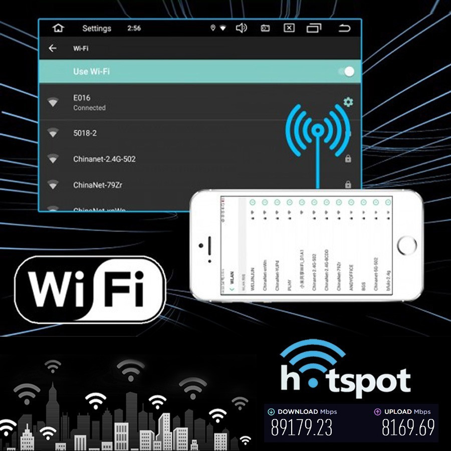 Universal Ηχοσύστημα Αυτοκινήτου 2DIN Bluetooth, USB, WiFi, GPS και Οθόνη Αφής 7
