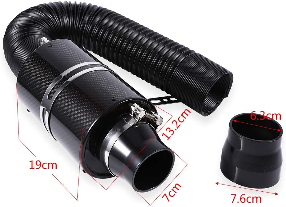 Universal Κιτ Εισαγωγής Αέρα Βαρελάκι Αυτοκινήτου Carbon Μαύρο Universal Κιτ Εισαγωγής Αέρα Βαρελάκι Αυτοκινήτου Carbon Μαύρο