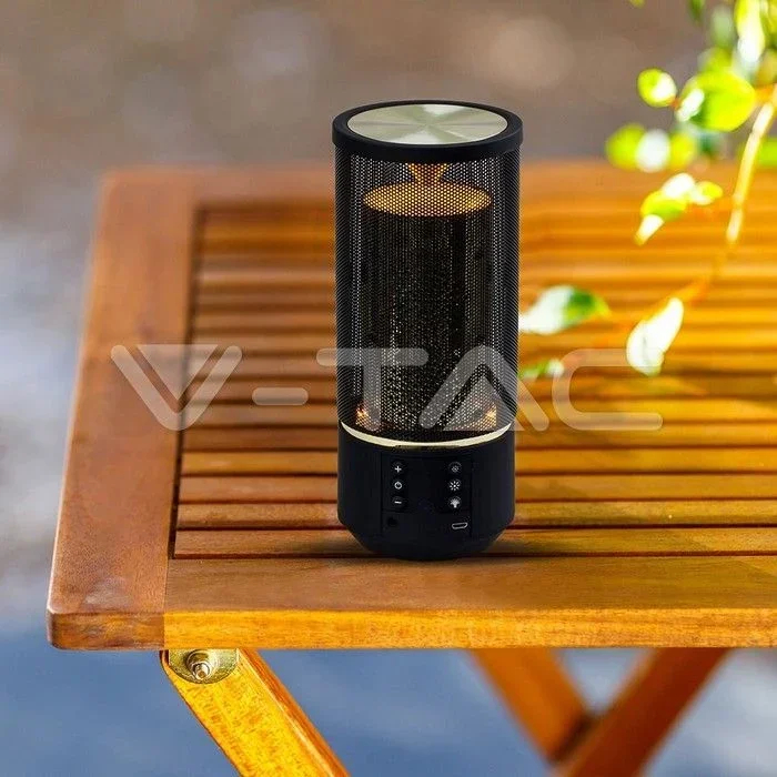 V-TAC Φορητό Ηχείο Bluetooth 6W Επαναφορτιζόμενο 1200mAh με LED 6 επίπεδα φωτισμού και εφέ φλόγας (TWS Function ) Μαύρο V-TAC Φορητό Ηχείο Bluetooth 6W Επαναφορτιζόμενο 1200mAh με LED 6 επίπεδα φωτισμού και εφέ φλόγας (TWS Function ) Μαύρο