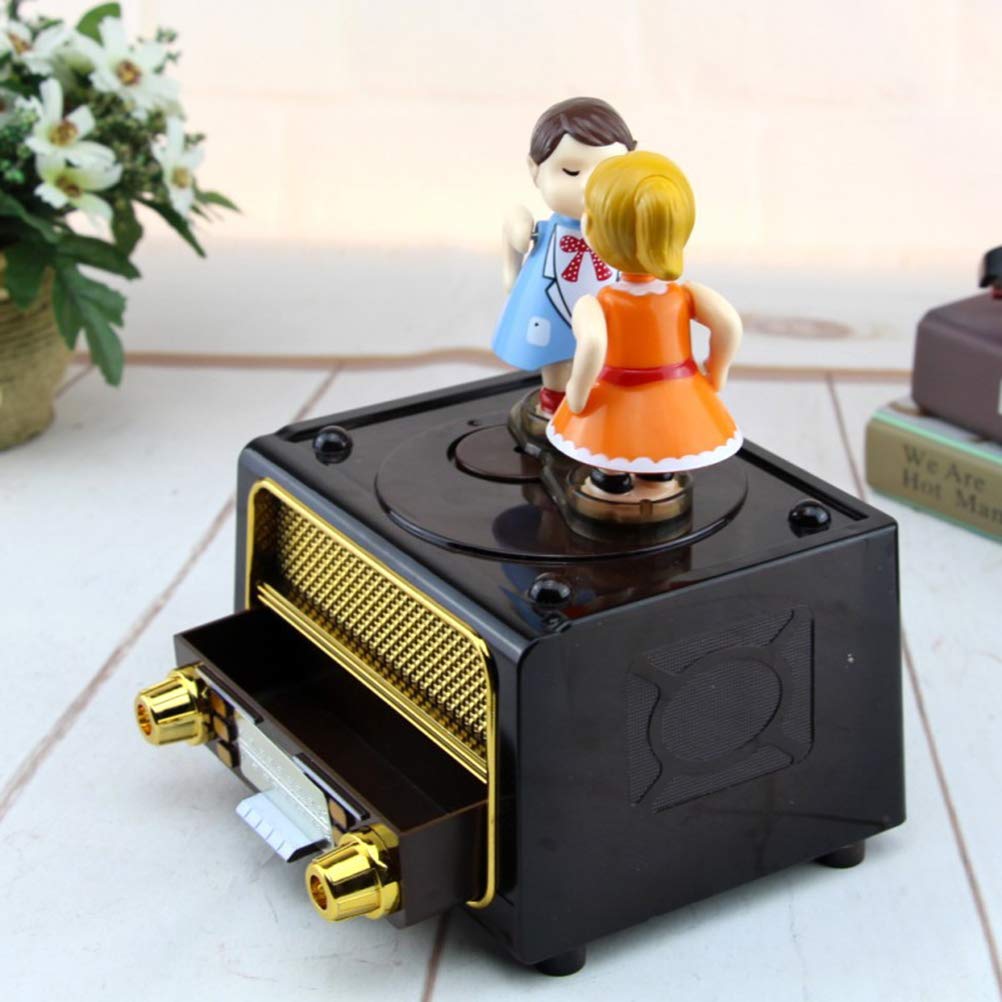 Vintage Κουρδιστό Μουσικό Κουτί με Συρταράκι - Radio Music Box Valentine Kiss Edition Vintage Κουρδιστό Μουσικό Κουτί με Συρταράκι - Radio Music Box Valentine Kiss Edition