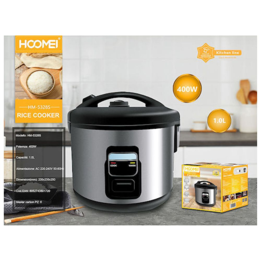 Βραστήρας Ρυζιού Χωρητικότητας 1L 400W - Hoomei Βραστήρας Ρυζιού Χωρητικότητας 1L 400W - Hoomei