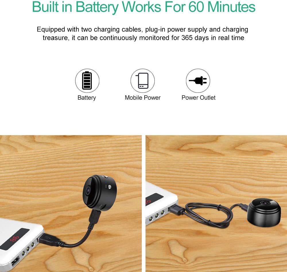 WiFi Mini Ασύρματη Κρυφή Κάμερα Παρακολούθησης Andowl WiFi Mini Ασύρματη Κρυφή Κάμερα Παρακολούθησης Andowl
