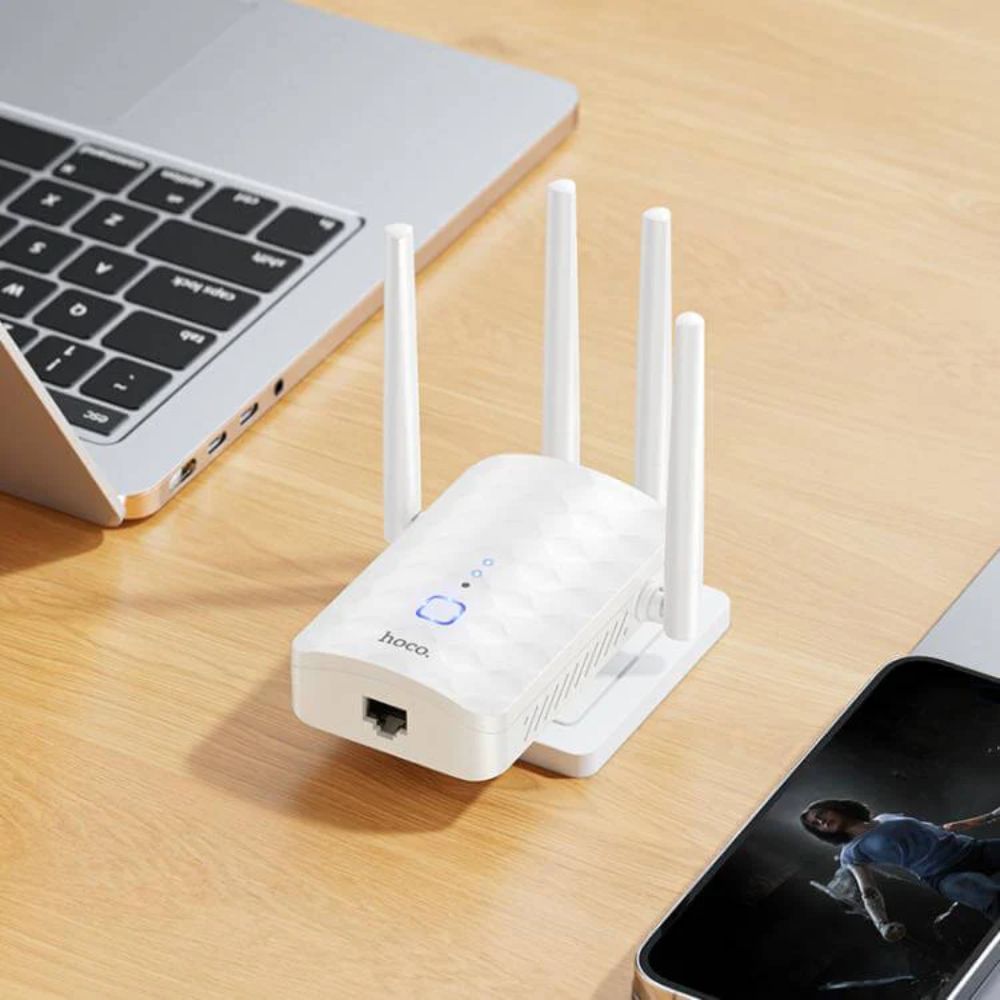 WiFi Repeater Hoco 2.4GHz 300Mbps με 4 Κεραίες – Ενισχυτής Σήματος WiFi Repeater Hoco 2.4GHz 300Mbps με 4 Κεραίες – Ενισχυτής Σήματος