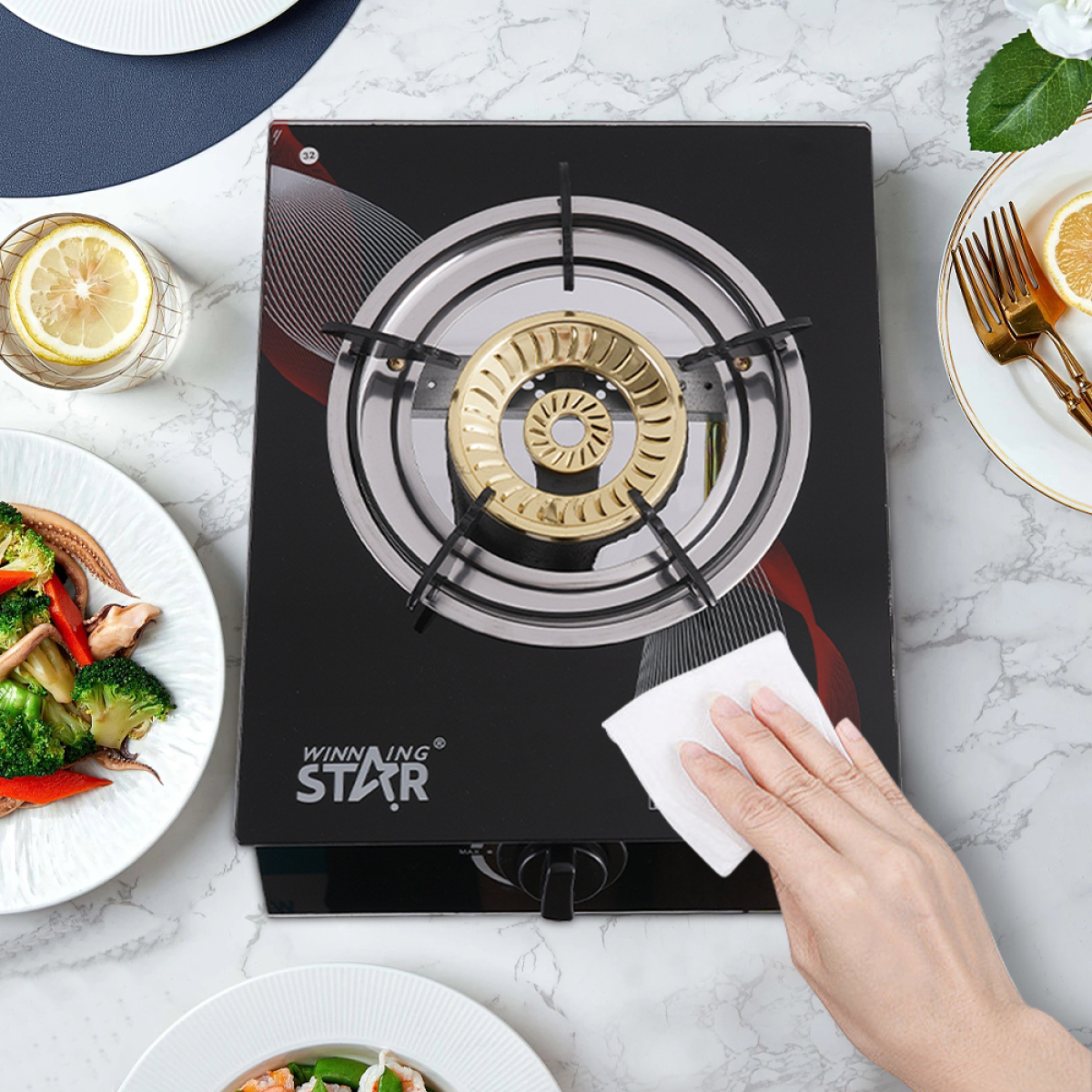 WinningStar Μονή Επιτραπέζια Εστία Αερίου με Αυτόματη Ανάφλεξη και Προστασία Υπερθέρμανσης WinningStar Μονή Επιτραπέζια Εστία Αερίου με Αυτόματη Ανάφλεξη και Προστασία Υπερθέρμανσης