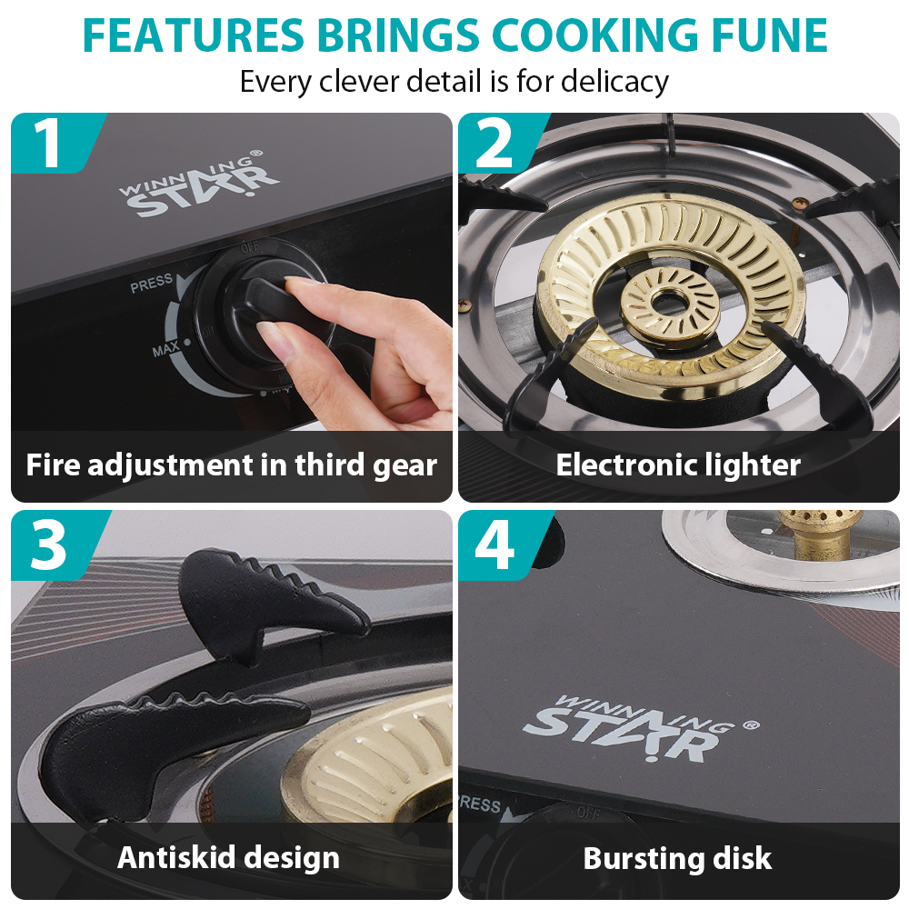WinningStar Τριπλή Φορητή Εστία Αερίου με Αυτόματη Ανάφλεξη ST-9655 WinningStar Τριπλή Φορητή Εστία Αερίου με Αυτόματη Ανάφλεξη ST-9655