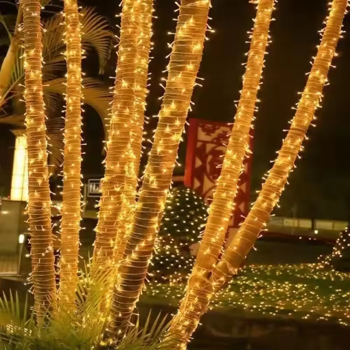 Χριστουγεννιάτικα Ηλιακά Λαμπάκια 500 LED 25m Θερμού Λευκού – Εξωτερική Διακόσμηση με Ηλιακό Πάνελ Χριστουγεννιάτικα Ηλιακά Λαμπάκια 500 LED 25m Θερμού Λευκού – Εξωτερική Διακόσμηση με Ηλιακό Πάνελ