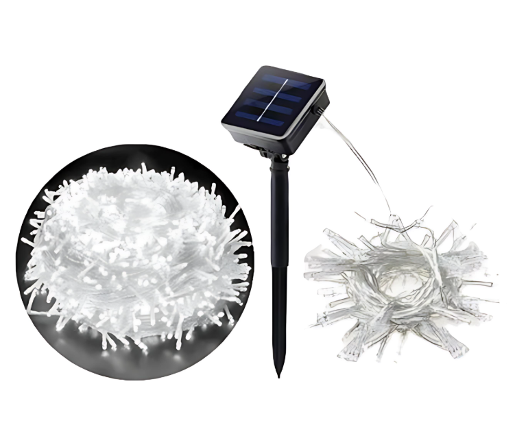 Χριστουγεννιάτικα Ηλιακά Λαμπάκια 100 LED 5m Λευκού Ψυχρού Φωτισμού – Εξωτερική Διακόσμηση με Ηλιακό Πάνελ Χριστουγεννιάτικα Ηλιακά Λαμπάκια 100 LED 5m Λευκού Ψυχρού Φωτισμού – Εξωτερική Διακόσμηση με Ηλιακό Πάνελ