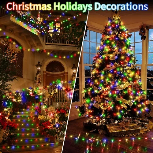 Χριστουγεννιάτικα Λαμπάκια για Εσωτερικό και Εξωτερικό Χώρο 500LED 3m+50m Πολύχρωμου Φωτισμού Aigostar Χριστουγεννιάτικα Λαμπάκια για Εσωτερικό και Εξωτερικό Χώρο 500LED 3m+50m Πολύχρωμου Φωτισμού Aigostar