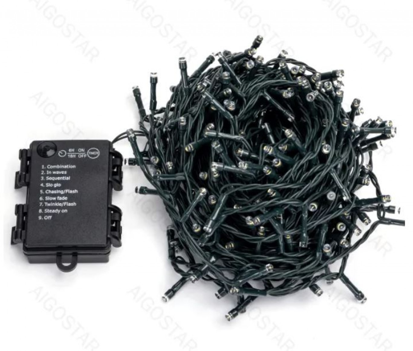 Χριστουγεννιάτικα Λαμπάκια Μπαταρίας με Πράσινο Καλώδιο 15m με Θερμό Φωτισμό και 8 Προγράμματα Λειτουργίας Χριστουγεννιάτικα Λαμπάκια Μπαταρίας με Πράσινο Καλώδιο 15m με Θερμό Φωτισμό και 8 Προγράμματα Λειτουργίας