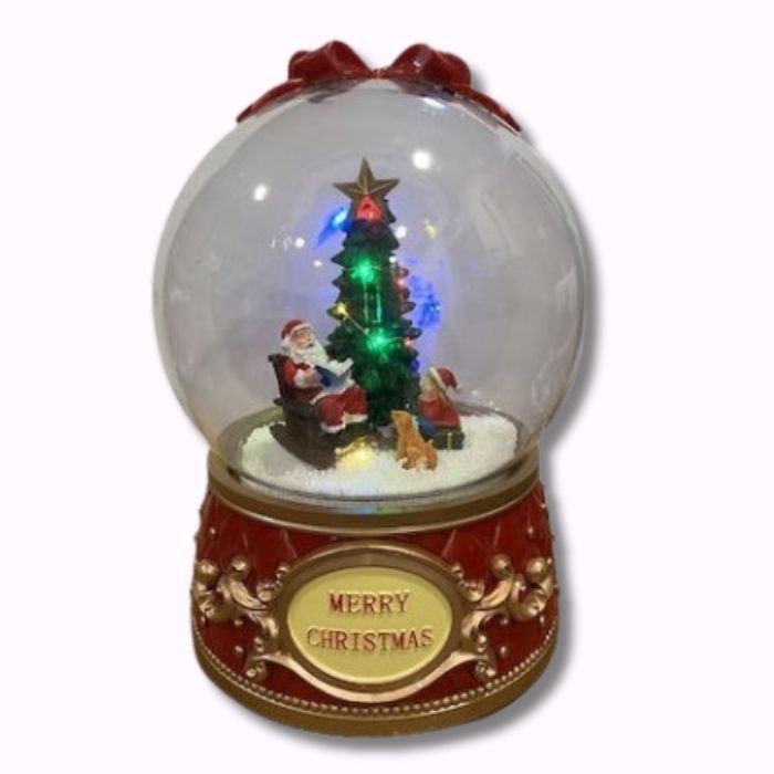 Χριστουγεννιάτικη Διακοσμητική Γυάλινη Χιονόμπαλα Άγιος Βασίλης με LED & Μουσική 20 x 20 x 29cm Χριστουγεννιάτικη Διακοσμητική Γυάλινη Χιονόμπαλα Άγιος Βασίλης με LED & Μουσική 20 x 20 x 29cm