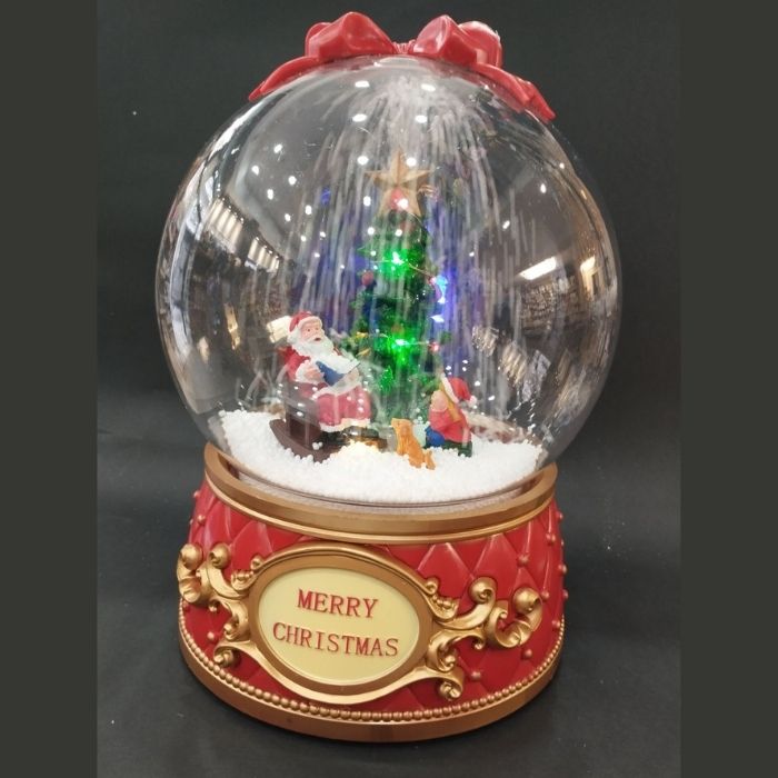 Χριστουγεννιάτικη Διακοσμητική Γυάλινη Χιονόμπαλα Άγιος Βασίλης με LED & Μουσική 20 x 20 x 29cm Χριστουγεννιάτικη Διακοσμητική Γυάλινη Χιονόμπαλα Άγιος Βασίλης με LED & Μουσική 20 x 20 x 29cm