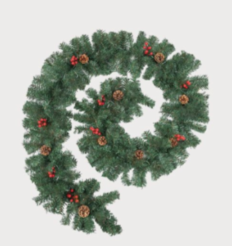 Χριστουγεννιάτικη Γιρλάντα 270cm Πράσινη με Κουκουνάρια και Μούρα – Φυσική Διακόσμηση Χριστουγεννιάτικη Γιρλάντα 270cm Πράσινη με Κουκουνάρια και Μούρα – Φυσική Διακόσμηση