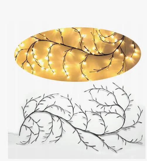 Χριστουγεννιάτικο Διακοσμητικό Εύκαμπτο Κλαδί 1.8m με 96 LED - Θερμό Λευκό Χριστουγεννιάτικο Διακοσμητικό Εύκαμπτο Κλαδί 1.8m με 96 LED - Θερμό Λευκό