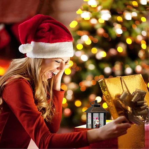 Χριστουγεννιάτικο Διακοσμητικό Φωτιζόμενο Φαναράκι με Άγιο Βασίλη, Μουσική και Εφέ Ρίψης Χιονιού Χριστουγεννιάτικο Διακοσμητικό Φωτιζόμενο Φαναράκι με Άγιο Βασίλη, Μουσική και Εφέ Ρίψης Χιονιού