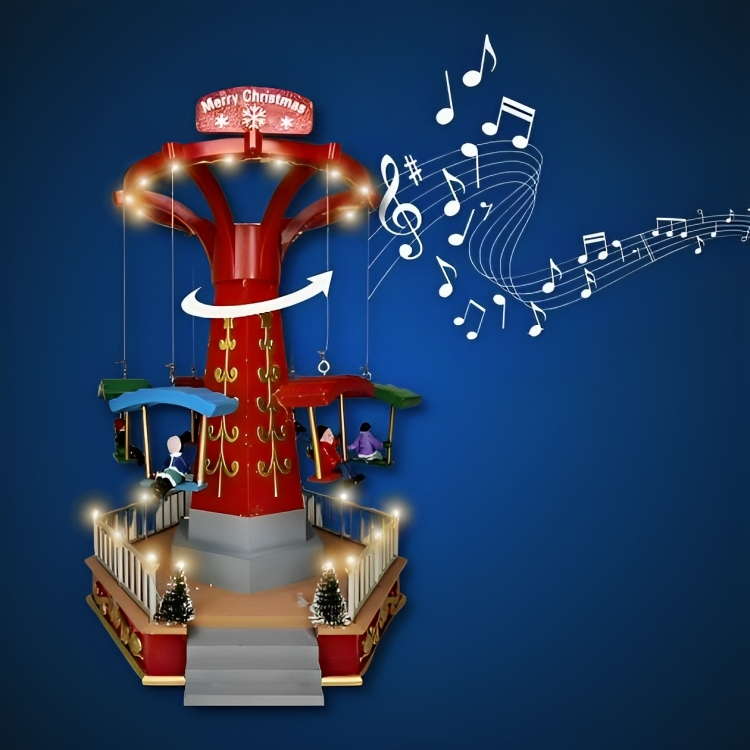 Χριστουγεννιάτικο Διακοσμητικό Καρουζέλ Λούνα Παρκ - Με Μηχανισμό Περιστροφής & Μουσική Χριστουγεννιάτικο Διακοσμητικό Καρουζέλ Λούνα Παρκ - Με Μηχανισμό Περιστροφής & Μουσική