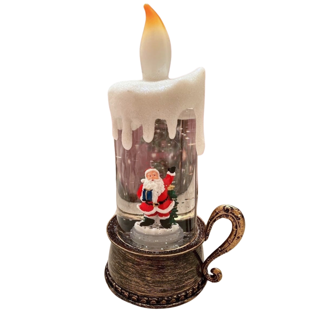 Χριστουγεννιάτικο Διακοσμητικό Κερί με Άγιο Βασίλη και LED Φωτισμό Χριστουγεννιάτικο Διακοσμητικό Κερί με Άγιο Βασίλη και LED Φωτισμό