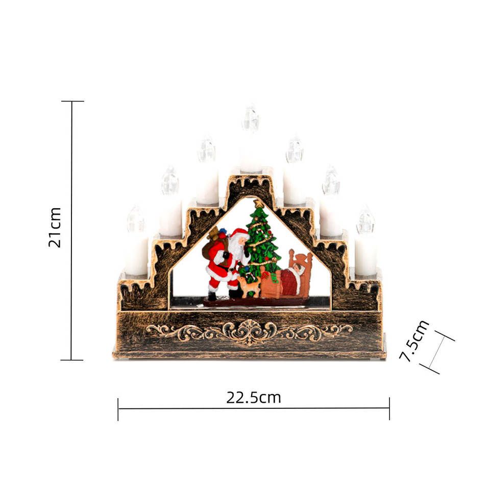 Χριστουγεννιάτικο Διακοσμητικό Κηροπήγιο Άι-Βασίλης με Εφέ Νερού, Glitter και Μουσική 26x11.5x25.5 cm Χριστουγεννιάτικο Διακοσμητικό Κηροπήγιο Άι-Βασίλης με Εφέ Νερού, Glitter και Μουσική 26x11.5x25.5 cm