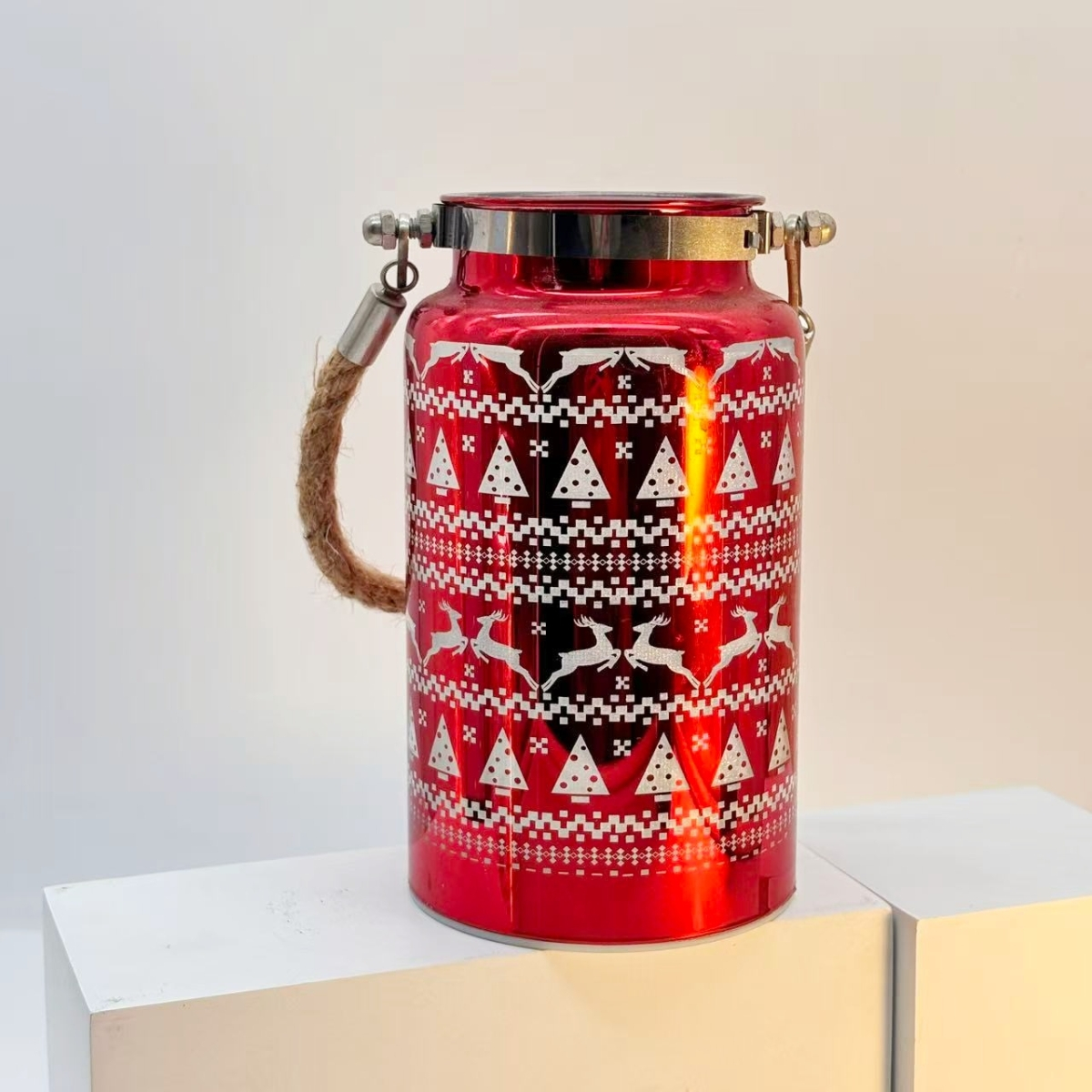 Χριστουγεννιάτικο Διακοσμητικό Κηροπήγιο με LED Φωτισμό 20 x 10cm - Κόκκινο Χριστουγεννιάτικο Διακοσμητικό Κηροπήγιο με LED Φωτισμό 20 x 10cm - Κόκκινο