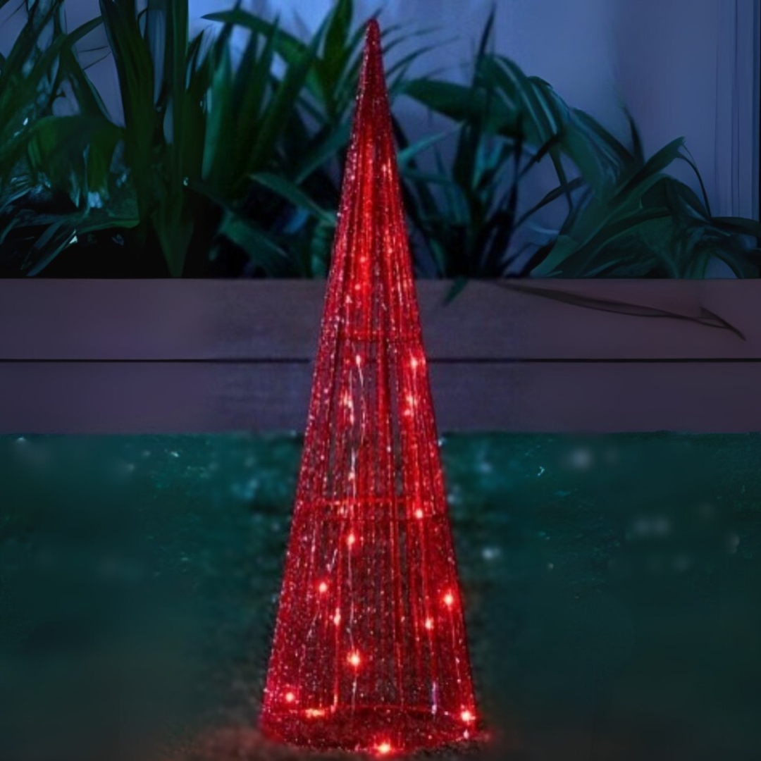 Χριστουγεννιάτικο Κωνικό Διακοσμητικό 80cm με 35 LED Χριστουγεννιάτικο Κωνικό Διακοσμητικό 80cm με 35 LED