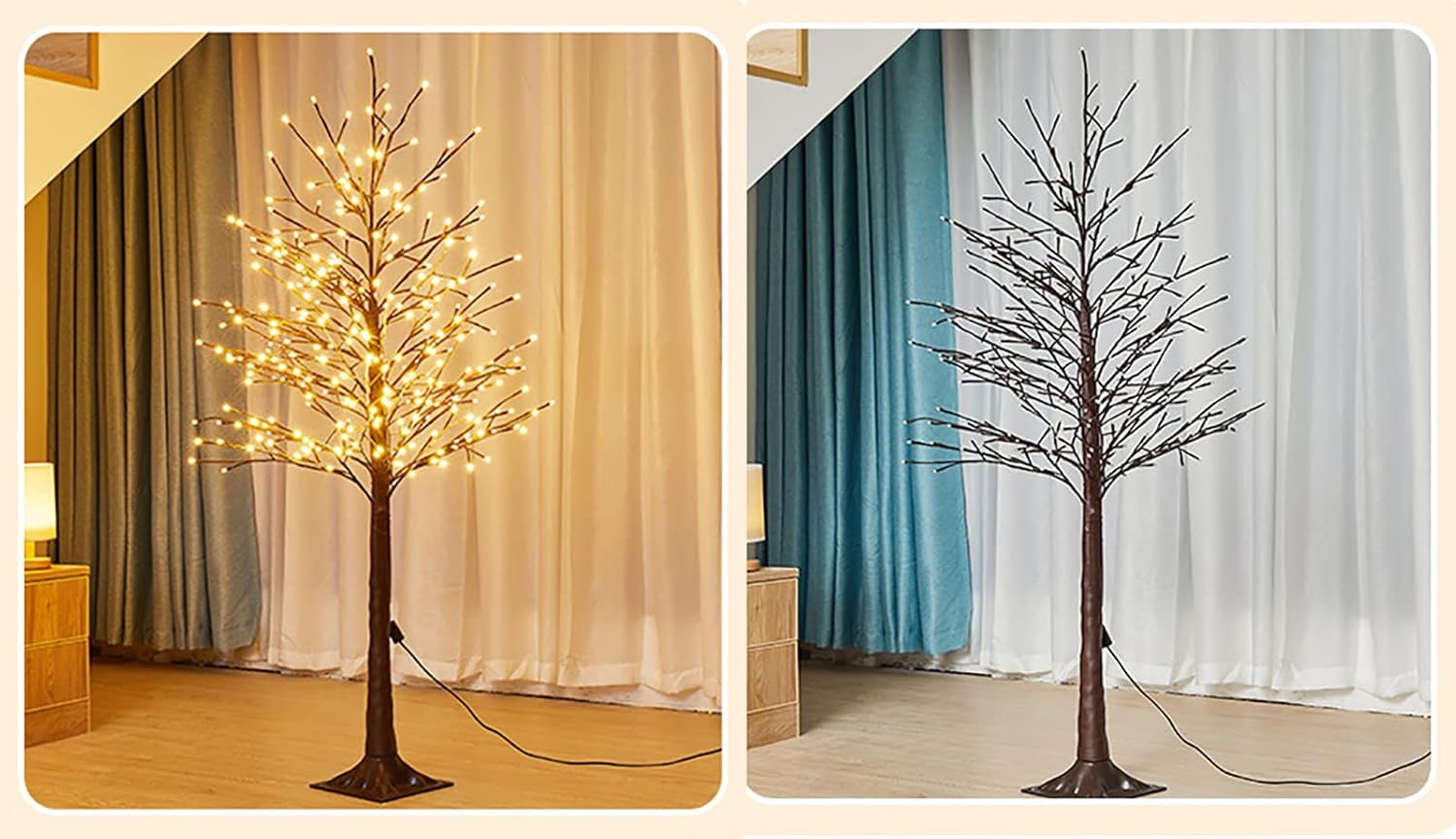 Χριστουγεννιάτικο LED Φωτιζόμενο Διακοσμητικό Δέντρο 150cm - Θερμού Φωτισμού με Καφέ Κλαδιά Χριστουγεννιάτικο LED Φωτιζόμενο Διακοσμητικό Δέντρο 150cm - Θερμού Φωτισμού με Καφέ Κλαδιά