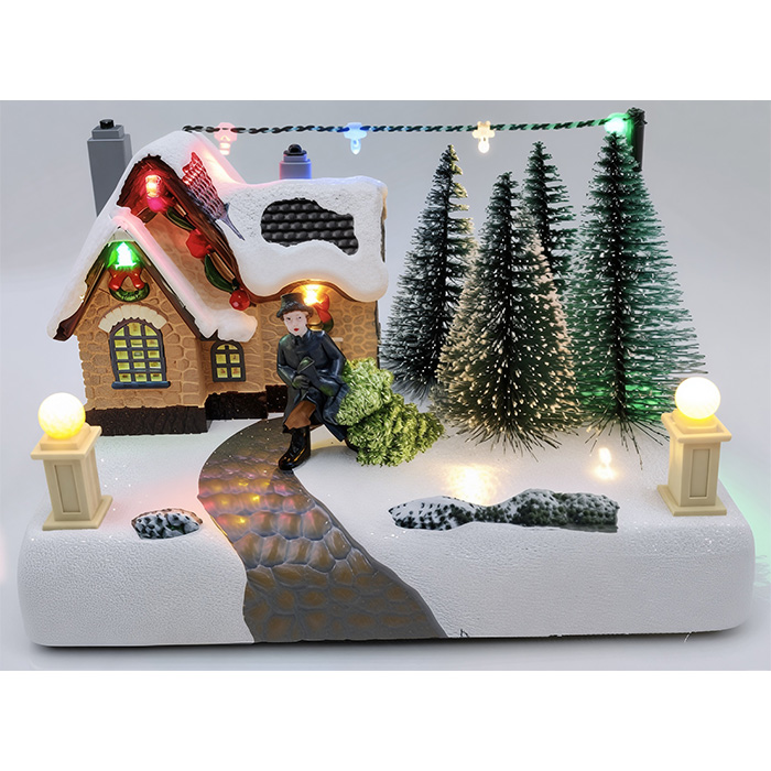 Χριστουγεννιάτικο Σπιτάκι με Φωτισμό LED και Μουσική – Διακοσμητικό με Χιονισμένο Τοπίο και Δέντρα Χριστουγεννιάτικο Σπιτάκι με Φωτισμό LED και Μουσική – Διακοσμητικό με Χιονισμένο Τοπίο και Δέντρα