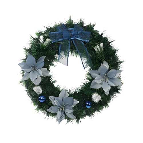 Χριστουγεννιάτικο Στεφάνι 40cm με Μπλε Λουλούδια – Πολυτελής Διακόσμηση Εσωτερικού Χώρου Χριστουγεννιάτικο Στεφάνι 40cm με Μπλε Λουλούδια – Πολυτελής Διακόσμηση Εσωτερικού Χώρου